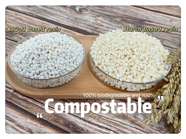Starch VS CaCo3 Based Biodegradable And Compostable Resin